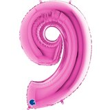  balon broj 9 roze sa helijumom Cene