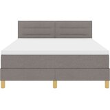  Postelja s škrbino z vzmetnico & LED Taupe 140x190 cm Tkanina, (22084079) | Shoptok.si