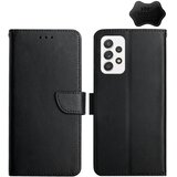 SUNSKY Eleganten ovitek etui iz naravnega usnja za Samsung A53, Črn | Shoptok.si