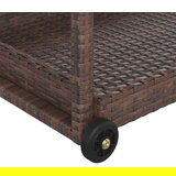 vidaXL Barski voziček rjav 100x45x83 cm poli ratan | Shoptok.si