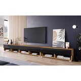 P & B nizka omarica A300, barva hrasta, črna, led | Shoptok.si