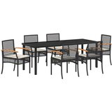  Vrtni set za objed s jastukom 7 pcs Crna Ratan | Eponuda.ba