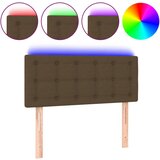 Maison Chic led posteljno vzglavje - vzglavna omarica - nočna omarica temno rjavo 80x5x78/88 cm blago, (21708183) Cene