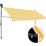  Tenda na ručno uvlačenje LED 400 cm bijelo-narančasta | shoptok.hr