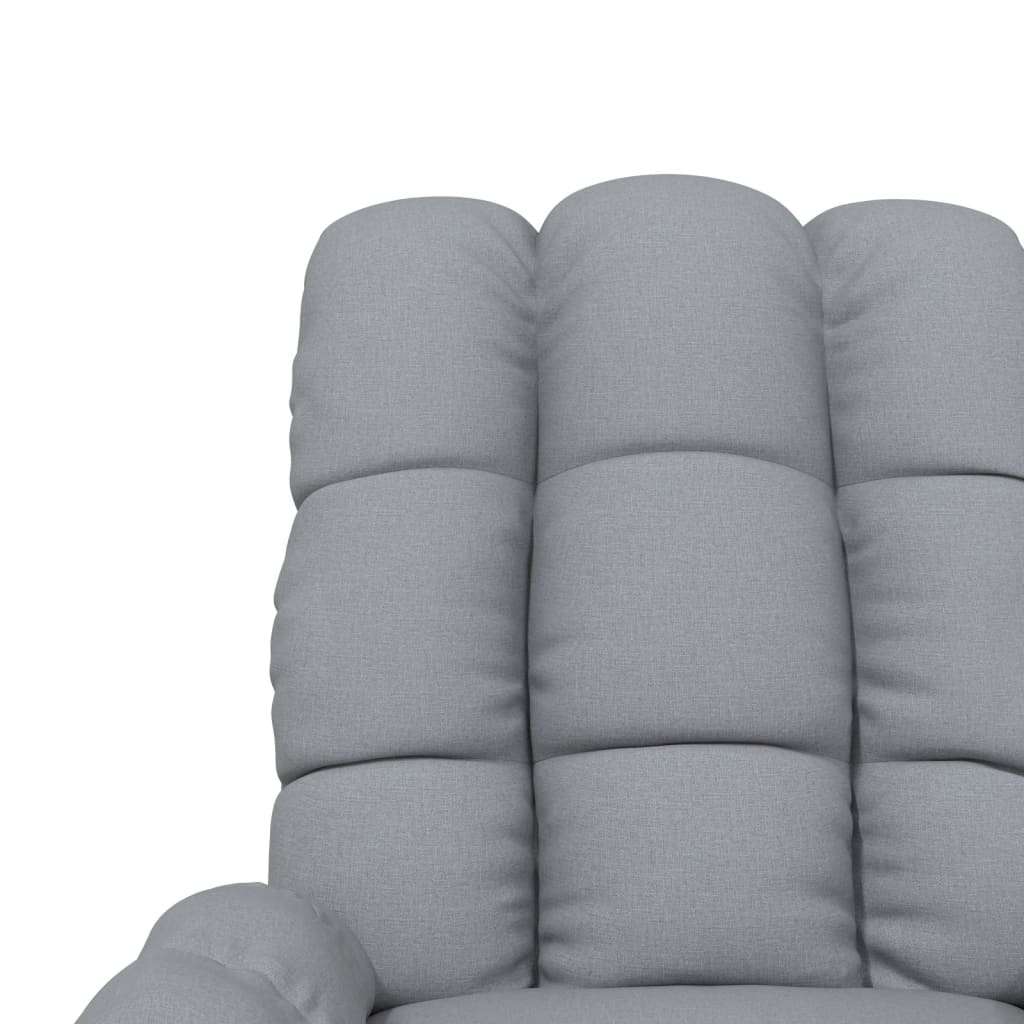 vidaXL Masažni stol svetlo sivo blago | Shoptok.si