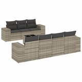  8-dijelni set vrtnih sofa od poliratana s jastucima svjetlosivi | shoptok.hr