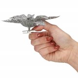  Božićni ukras “Božićna zvijezda” 11 × 11 cm, srebrna sa šljokicama | shoptok.hr