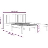  Posteljni okvir iz trdne borovine 120x200 cm, (20684511) | Shoptok.si