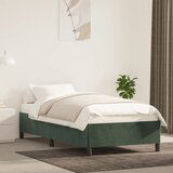 Maison Chic Posteljni okvir - Enojna postelja - Postelja za odrasle brez vzmetnice temno zelen 80x200 cm žamet-J7998, (21774562) | Shoptok.si