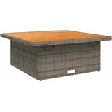  Vrtni stol sivi 110 x 110 x 71 cm poliratan i bagremovo drvo | Eponuda.ba