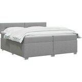  Boxspring krevet s madracem Svjetlosiva 200 x 200 cm Tkanina | shoptok.hr