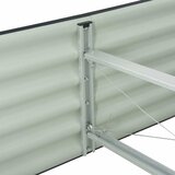  Vrtna sadilica od pocinčanog čelika 400 x 80 x 44 cm siva | Eponuda.com