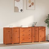  Kreveta s ladicama 5 pcs Vosak Smeđa Masivna borovina | shoptok.hr