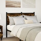 Maison Chic posteljno vzglavje - vzglavna omarica - nočna omarica dimljeni hrast 120 cm inž. les in jeklo, (21713365) | Shoptok.si