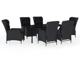  7-dijelni vrtni blagovaonski set tamnosivi | shoptok.hr
