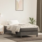 The Living Store Box spring postelja z vzmetnico temno siva 80x200 cm žamet - Box Spring Postelja, (21491756) Cene