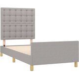  Okvir za krevet s uzglavljem svjetlosivi 80 x 200 cm od tkanine | shoptok.hr
