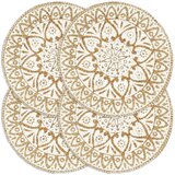 vidaXL Pogrinjki 4 kosi beli 38 cm okrogli iz jute Cene