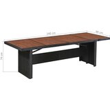  Vrtna miza 240x90x74 cm poli ratan in trden akacijev les, (20580755) | Shoptok.si