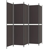 Sobna pregrada s 6 panela smeđa 250x220 cm od tkanine | Shoptok.si
