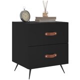  Noćni ormarići 2 kom crni 40 x 35 x 47,5 cm konstruirano drvo | shoptok.hr