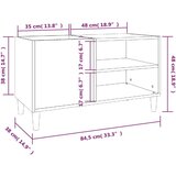 vidaXL Omarica za gramofonske plošče betonsko siva 84,5x38x48 cm les | Shoptok.si