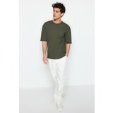 Trendyol T-Shirt - Khaki - Relaxed fit Cene