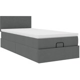  Otomanski okvir kreveta s madraca tamnosivi 90x190cm tkanine | shoptok.hr
