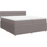  Krevet s oprugama i madracem smeđesivi 200x200 cm od tkanine | shoptok.hr