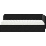 vidaXL kutni okvir kreveta s madracem crna 80 x 200 cm baršun | shoptok.hr
