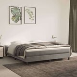 vidaXL Vzmetnica z žepkasto vzmetjo svetlo siva 160x200x20 cm žamet | Shoptok.si