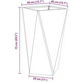  Cvetlično korito srebrna 40 x 40 x 75 cm Nerjaveče jeklo, (5000207350) | Shoptok.si