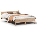 vidaXL Posteljni okvir brez vzmetnice 160x200 cm trdna borovina | Shoptok.si