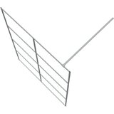 Pregrada za tuš srebrna 140 x 195 cm s prozirnim staklom ESG | shoptok.hr