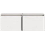  Zidni ormarići 2 kom bijeli 45 x 30 x 35 cm od masivne borovine | shoptok.hr