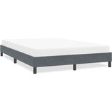 vidaXL posteljni okvir brez vzmetnice temno siva 160x210 cm žamet | Shoptok.si