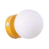 Sollux Lighting Stenska svetilka YOLI 1 rumena s stikalom, (5000352011) | Shoptok.si