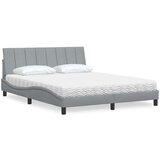 vidaXL Krevet s madracem svjetlosiva 160x200 cm tkanina | shoptok.hr