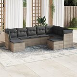  9-dijelni set vrtnih sofa od poliratana s jastucima sivi | shoptok.hr