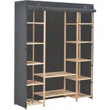 vidaXL Ormar od tkanine sivi 135 x 40 x 170 cm Cijene