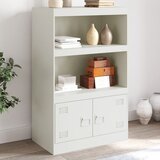  The Living Store Komoda bela 67x39x107 cm jeklo - Komoda, (21495644) Cene