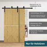  Kompletni set kliznih vrata 200 cm okov za klizna vrata tračnica za klizna vrata sustav kliznih vrata za drvena klizna vrata | shoptok.hr