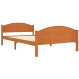 vidaXL posteljni okvir medeno rjav iz trdne borovine 120x200 cm | Shoptok.si