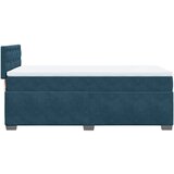 Box spring krevet s madracem tamnoplavi 90x200 cm baršunasti | shoptok.hr