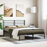 vidaXL Kovinski posteljni okvir z vzglavjem črn 150x200 cm | Shoptok.si