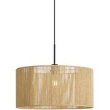 QAZQA Hanglamp zwart met beige papieren touw kap 50/50/25 - Combi 1 Cene