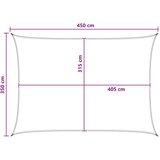  Senčna platna Modra in bela 3,5 x 4,5 m HDPE, (5000241437) | Shoptok.si