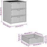 vidaXL Vrtni ormarić za pohranu crni 55x59x69 cm od poliratana | shoptok.hr