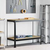  Radne klupe s policom Crna 81 x 41 x 145 cm Konstruirano drvo | shoptok.hr