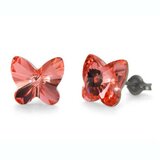  Ženske oliver weber sensitive butterfly rose peach mindjuše sa swarovski kristalima ( s24011.262 ) cene